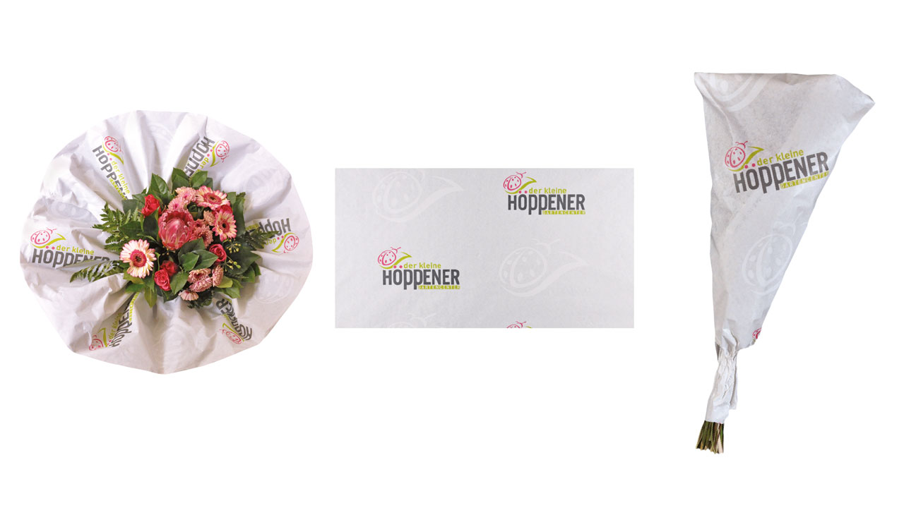 Streudruck mit dezenten Elementen Weiß auf Weiß